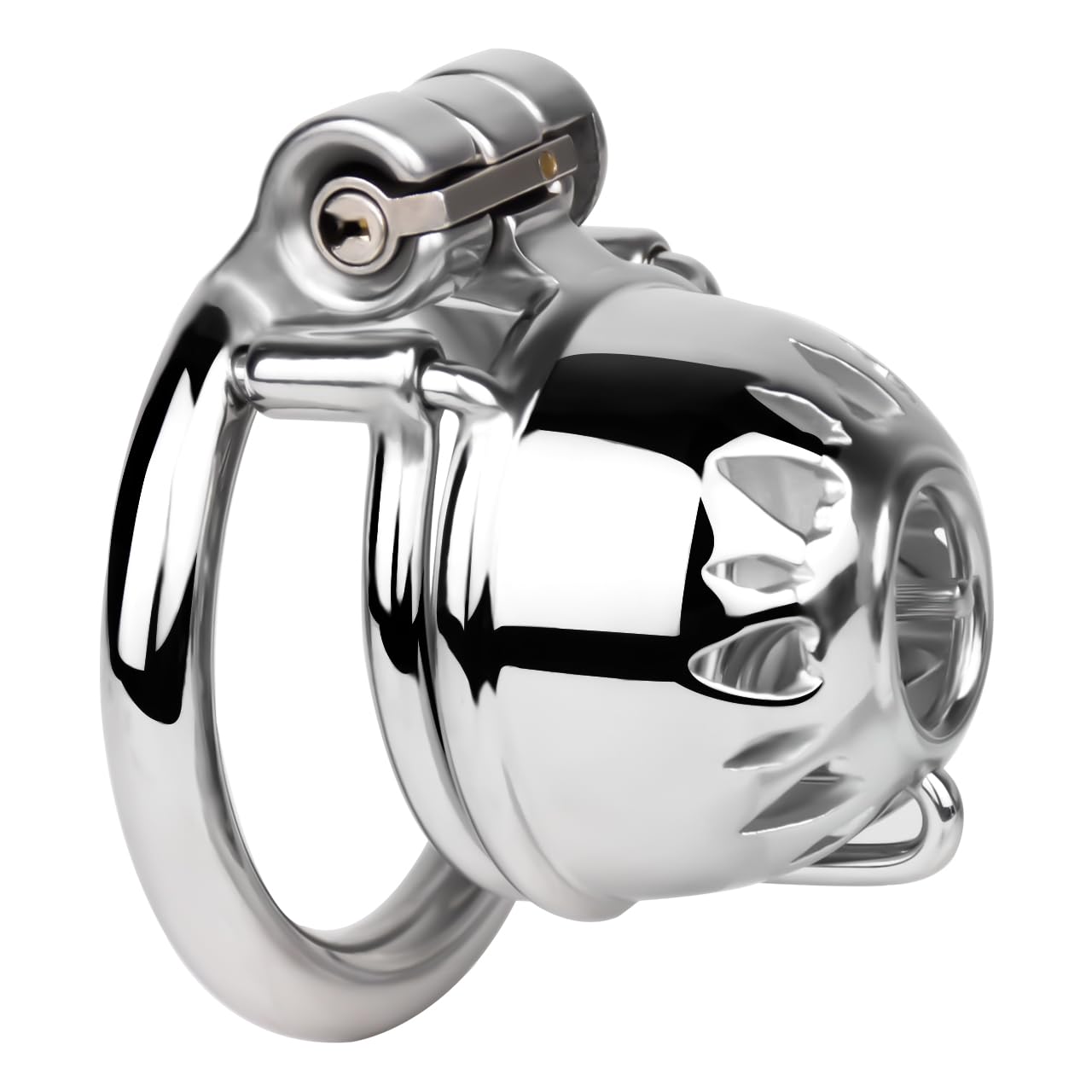 Metal Chastity Cage Large Male Penis Cage Small Cock cage Black Sex Toy Chastity Devices Chastity Lock Design BDSM Toys for Couples Sex (40mm)