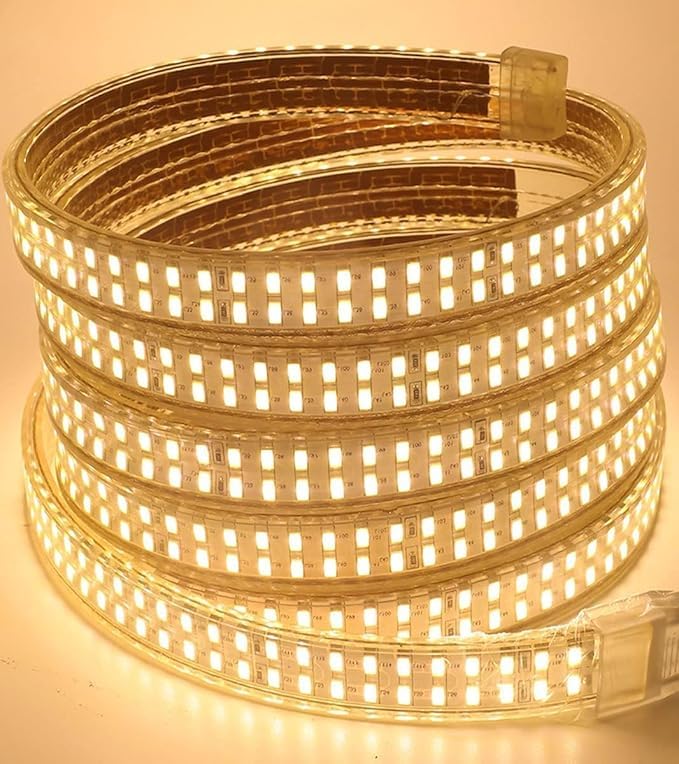 MelfiLed Strip Light With Connector For Home Lighting Kitchen Bed Flexible Strip Lights For Bar Home Decoration (WARM WHITE, 10 METER)