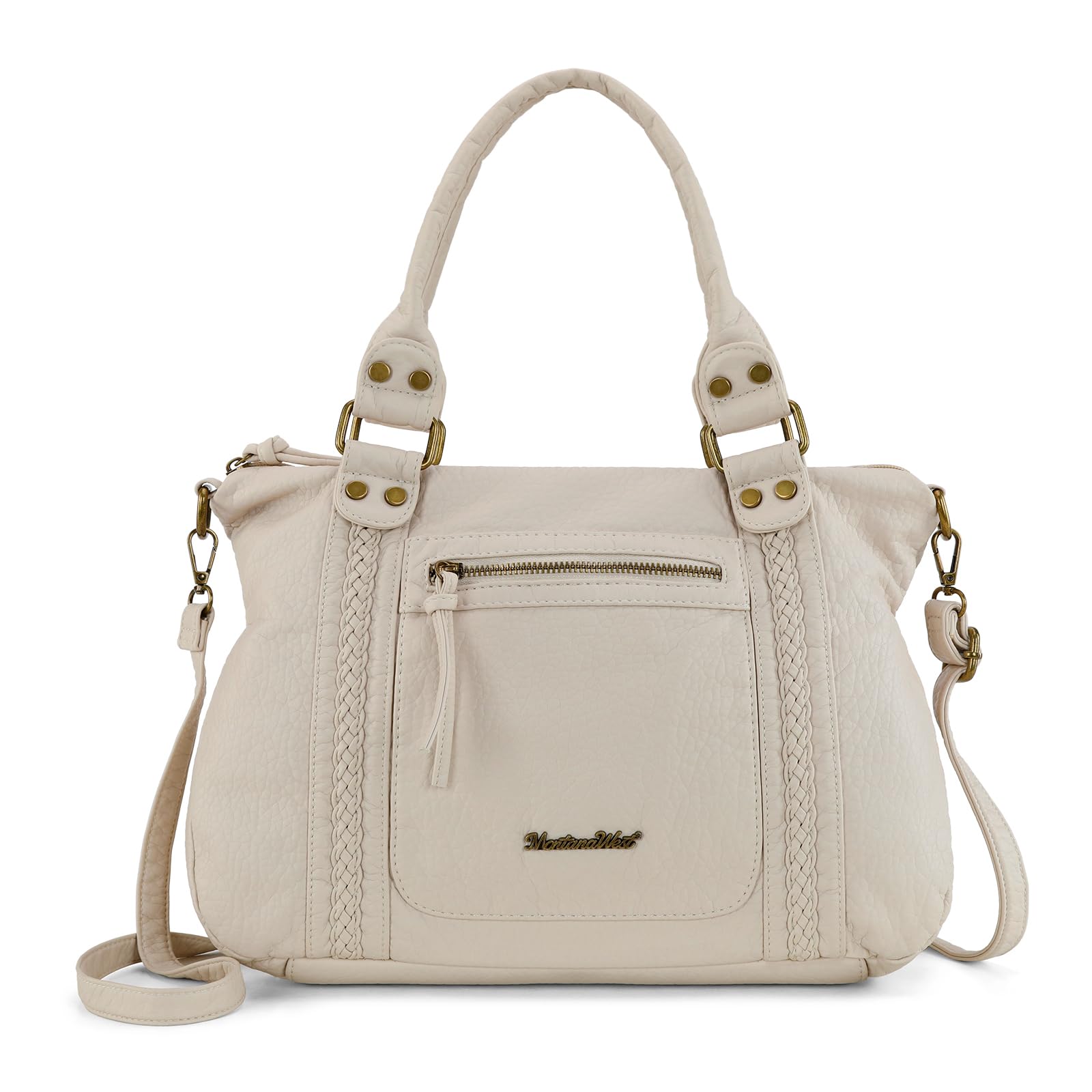 Montana West Washed Leather Hobo Bags for Women Roomy Handbags with Crossbody Strap