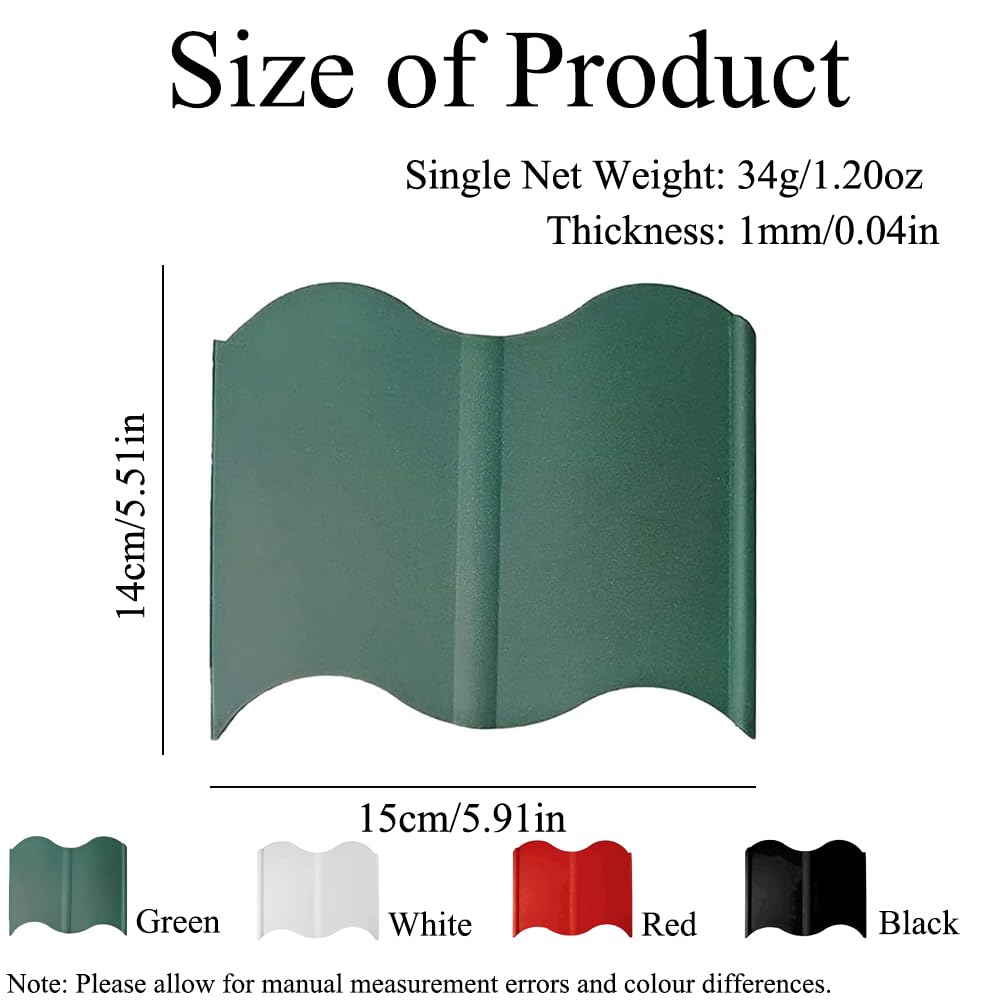 40 bordi per giardino paesaggistico, bordi flessibili ad incastro, in plastica, per aiuole e aiuole per patio esterno (RD + BK)