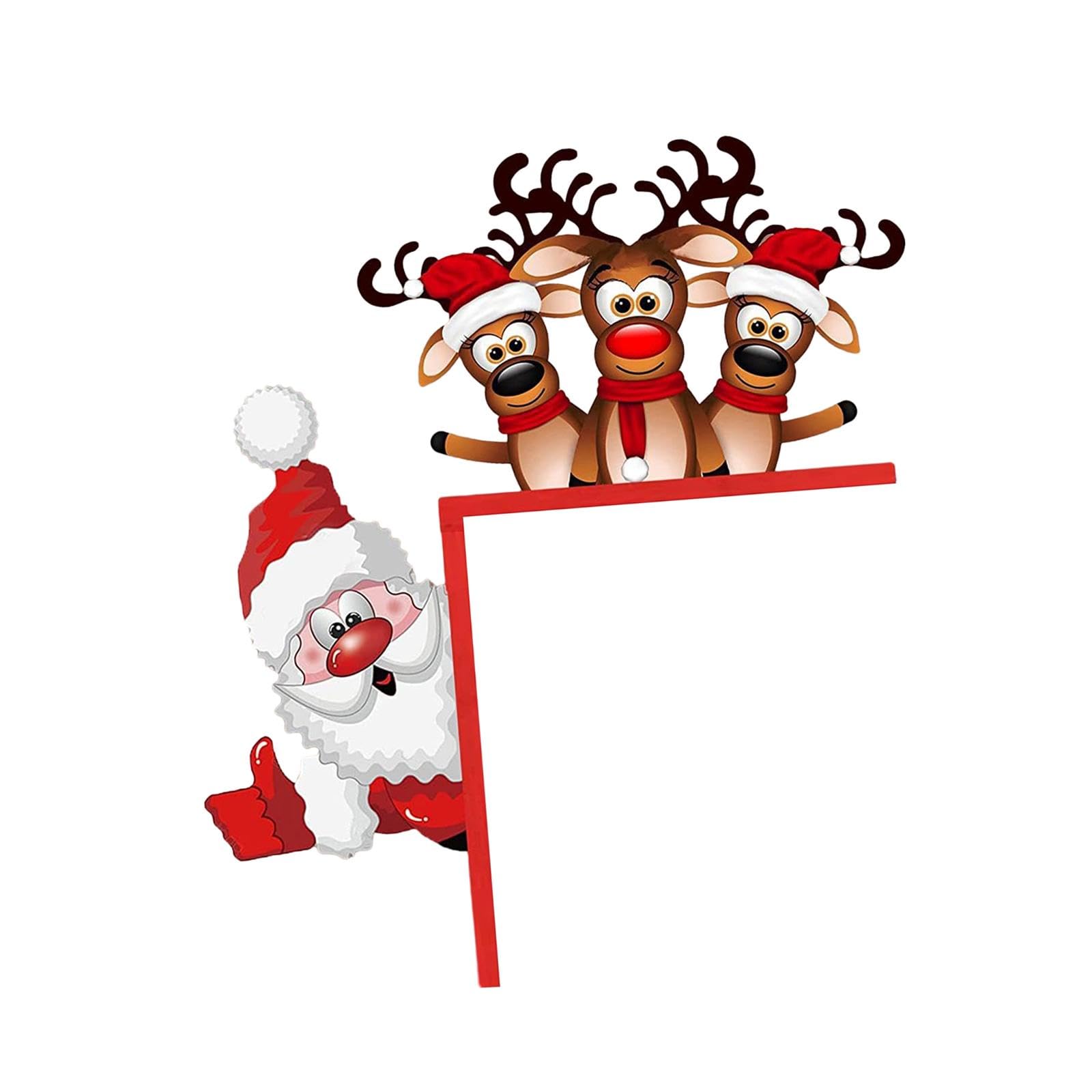 Marco de Puerta de Navidad, Marcos de decoración, decoración de Esquina de Madera, decoración del hogar, Adorno de Marco de Puerta de Navidad para