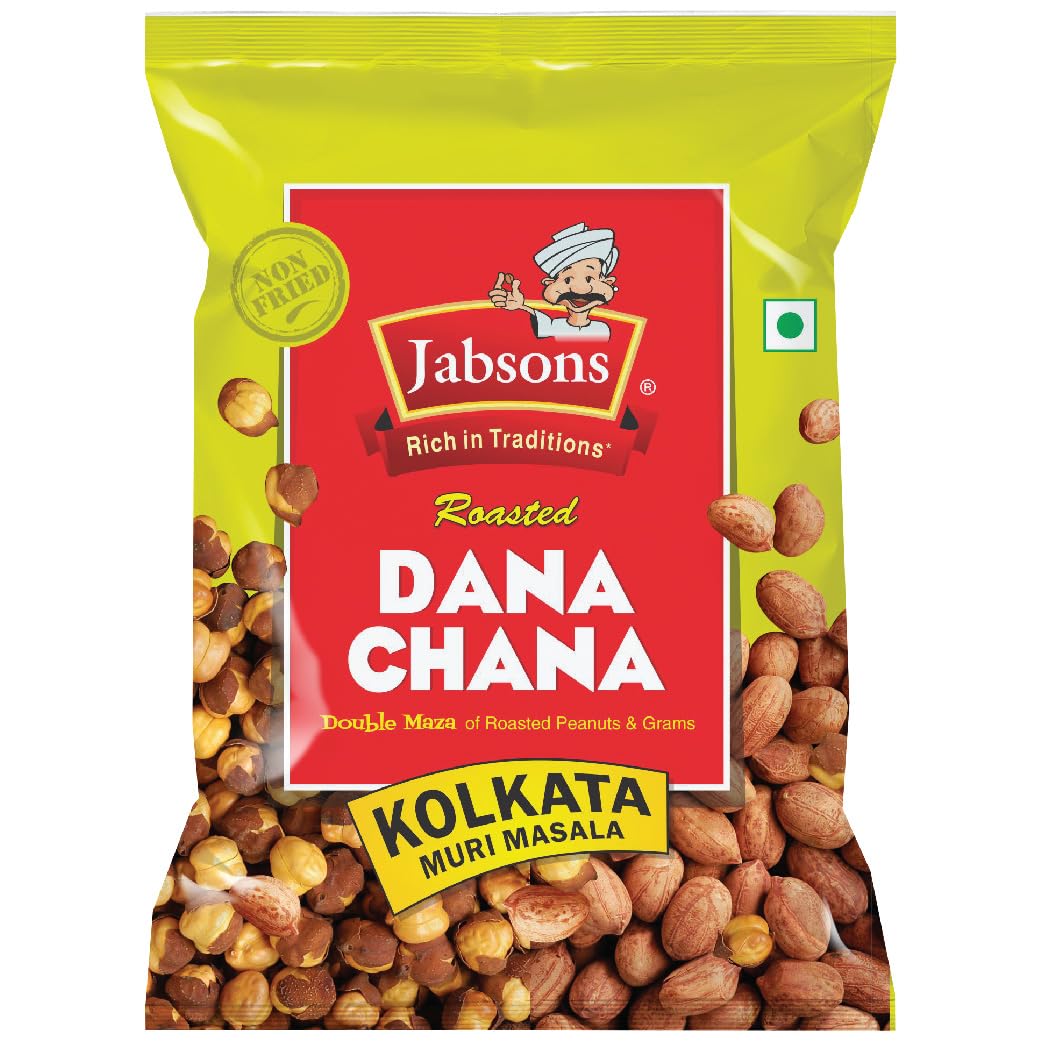 Jabsons Roasted Dana Chana - Kolkata Muri Masala, 180gm | 100% roasted Desi Chana | Chana Roasted Namkeen Snacks | Vegan Gluten-Free Crunchy | Protein Snacks Roasted Chickpeas| Ready to eat Namkeen (B015J431FW) Amazon Price History, Amazon Price Tracker