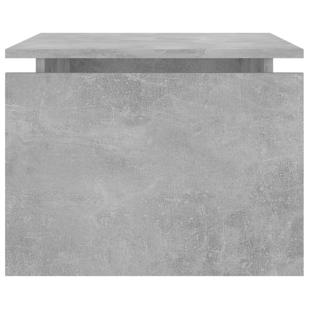 vidaXL Mesa de Centro Auxiliar Consola Mesita Salón Lateral Té Café Sofá Sala de Estar Muebles Mobiliario Gris Hormigón Contrachapada 68x50x38 cm