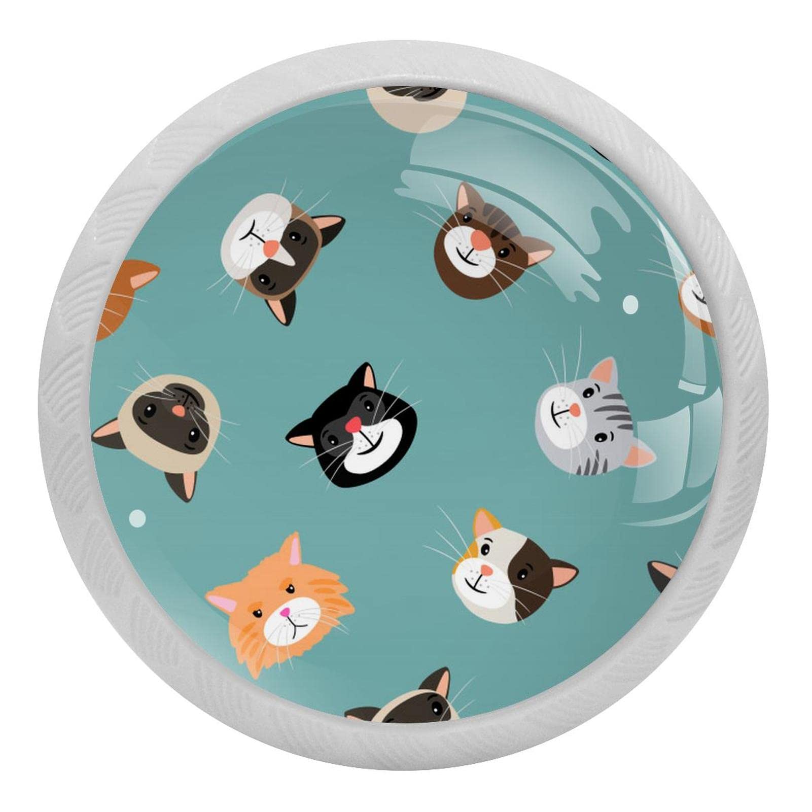 Poignées placard cuisine chat avec vis inox pour relooker vos meubles