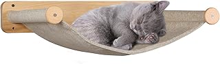 Purife Cat Hammocks Wall Mounted for Indoor Cats -Large Cat Shelves and Perches for Wall, Wall Beds & Furniture for Kitty or Cats, Sturdy Soft Hammock Beds for Climbing, Playing, Sleeping, Lounging