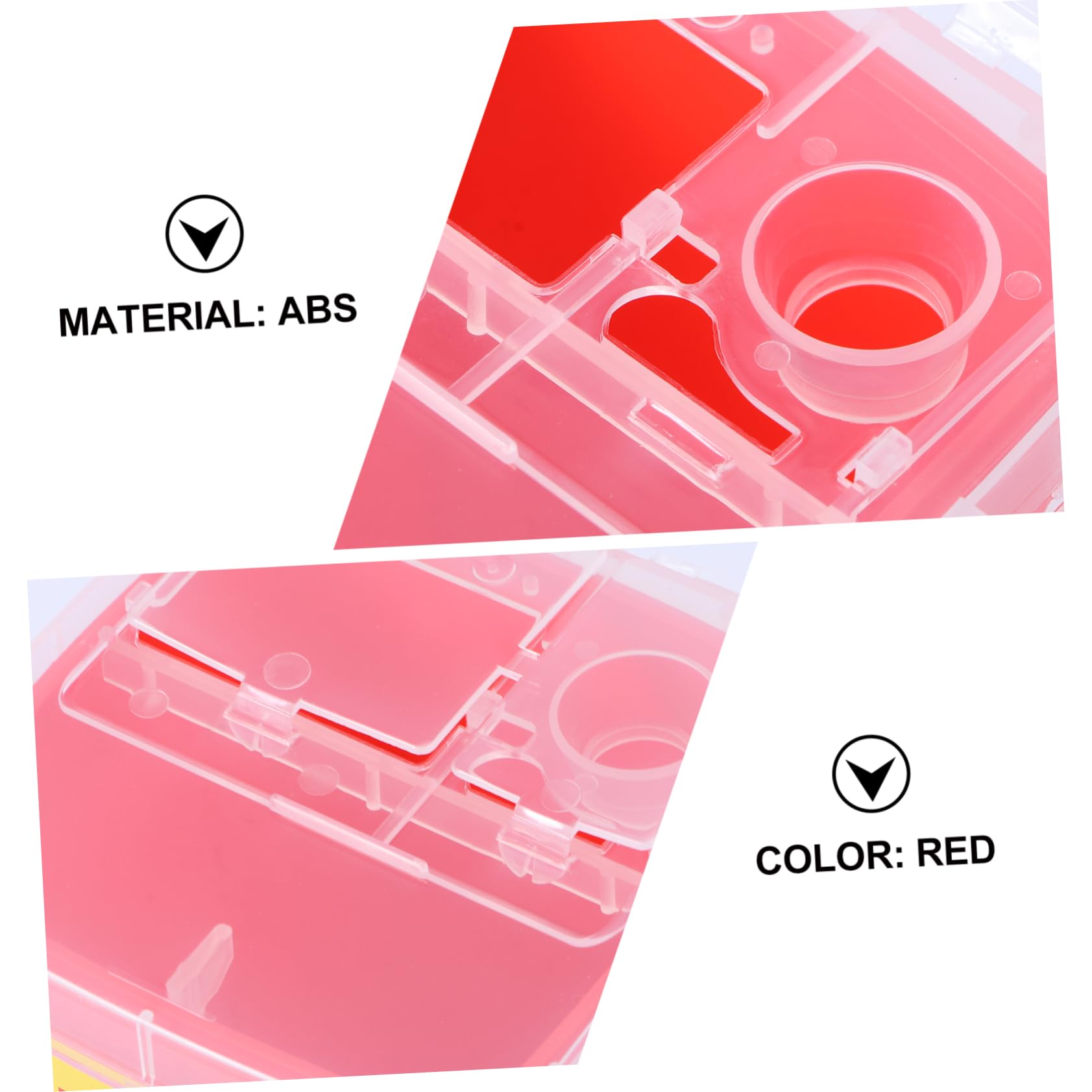 POPETPOP 5pezzi Contenitore Per Lamette Usate Scatola Dispenser Plastica Per Barbershop e Saloni Con Coperchio Sicuro Facile Da Trasportare e Smaltire Rosso