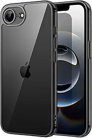 JETech Capa para iPhone 17e (2026) / iPhone 16e, Case Protetora de Telefone à Prova de Choque, Capinha Anti-Amarelecimento, Parte Traseira Transparente Anti-Riscos, Tela 6,1 Polegadas (Preto)