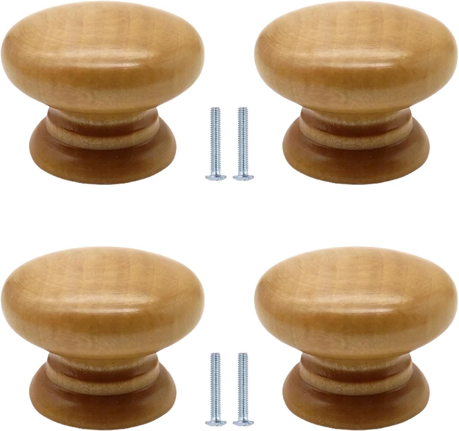 Tnbccxn Lotus Wood 35Mm Diameter Cabinet Handles, Cabinet Handles,4 Pack Furniture Solid Wood Handle Pulls(Lotus Wood 35Mm Diameter)