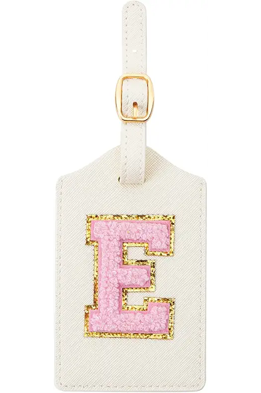 CHOIEO Initial Luggage Tag, PU Leather Luggage Tag,...