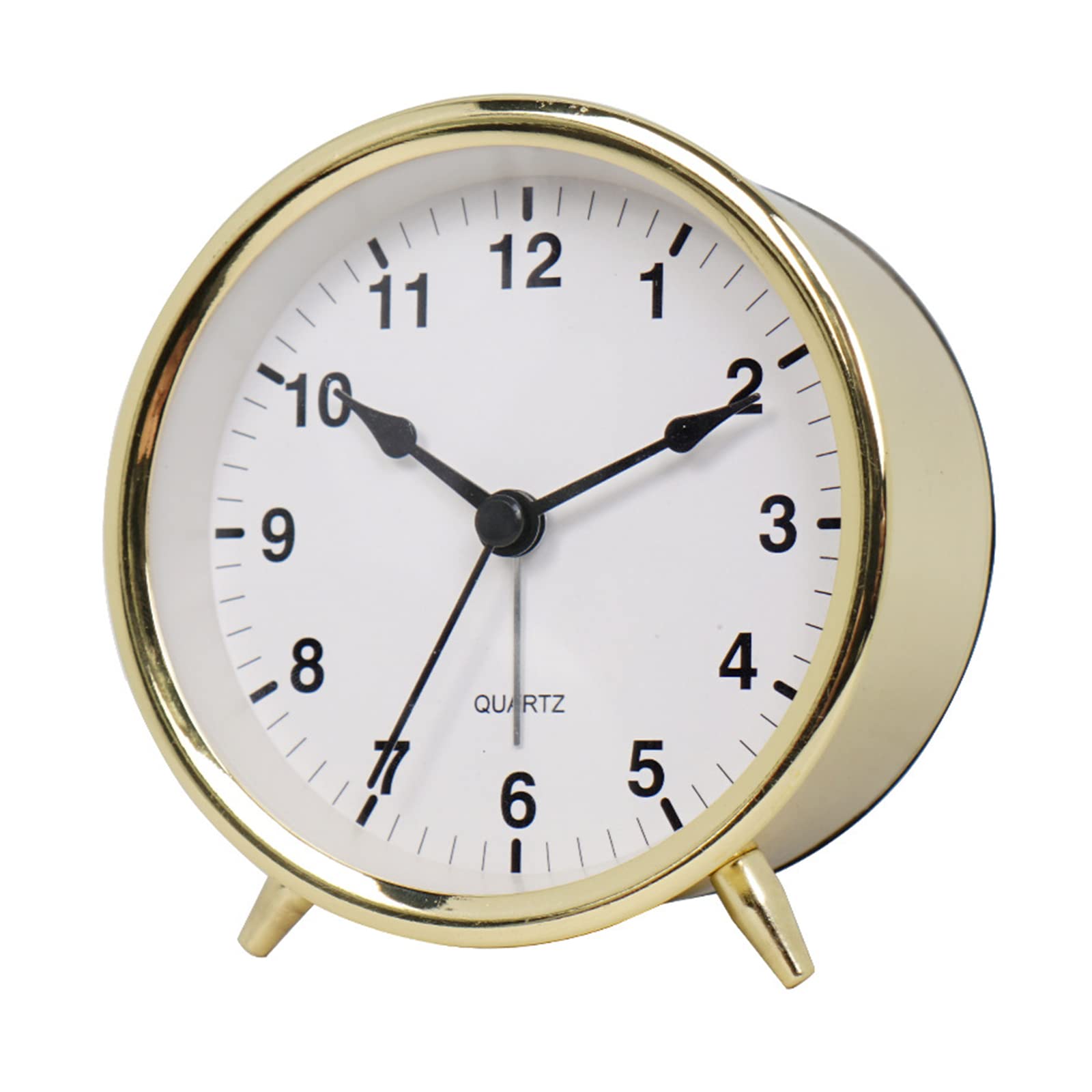 Yrohgkpn Gold Simple Metal Student Clock Alarm Clock Children Bedside Special Mute Large Digital Electronic Retro Creative Clocks Bedside Clocks Bedroom Battery Operated