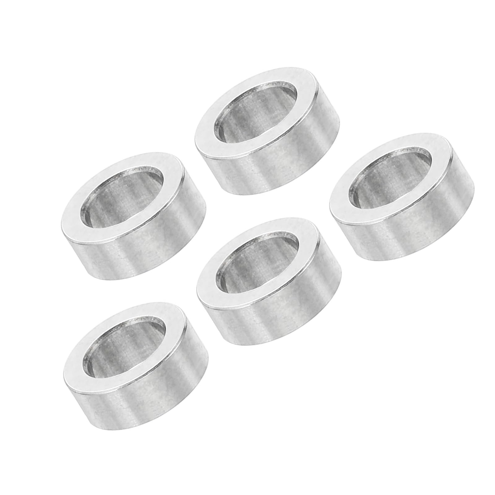 Unifizz M6 Stainless Steel Spacers, 5Pcs Round Metal Spacer Tubes 6.2mm ID x 10mm OD x 6mm Length Unthreaded Stainless Steel Standoff for M6 Screw Bolt Assemblies