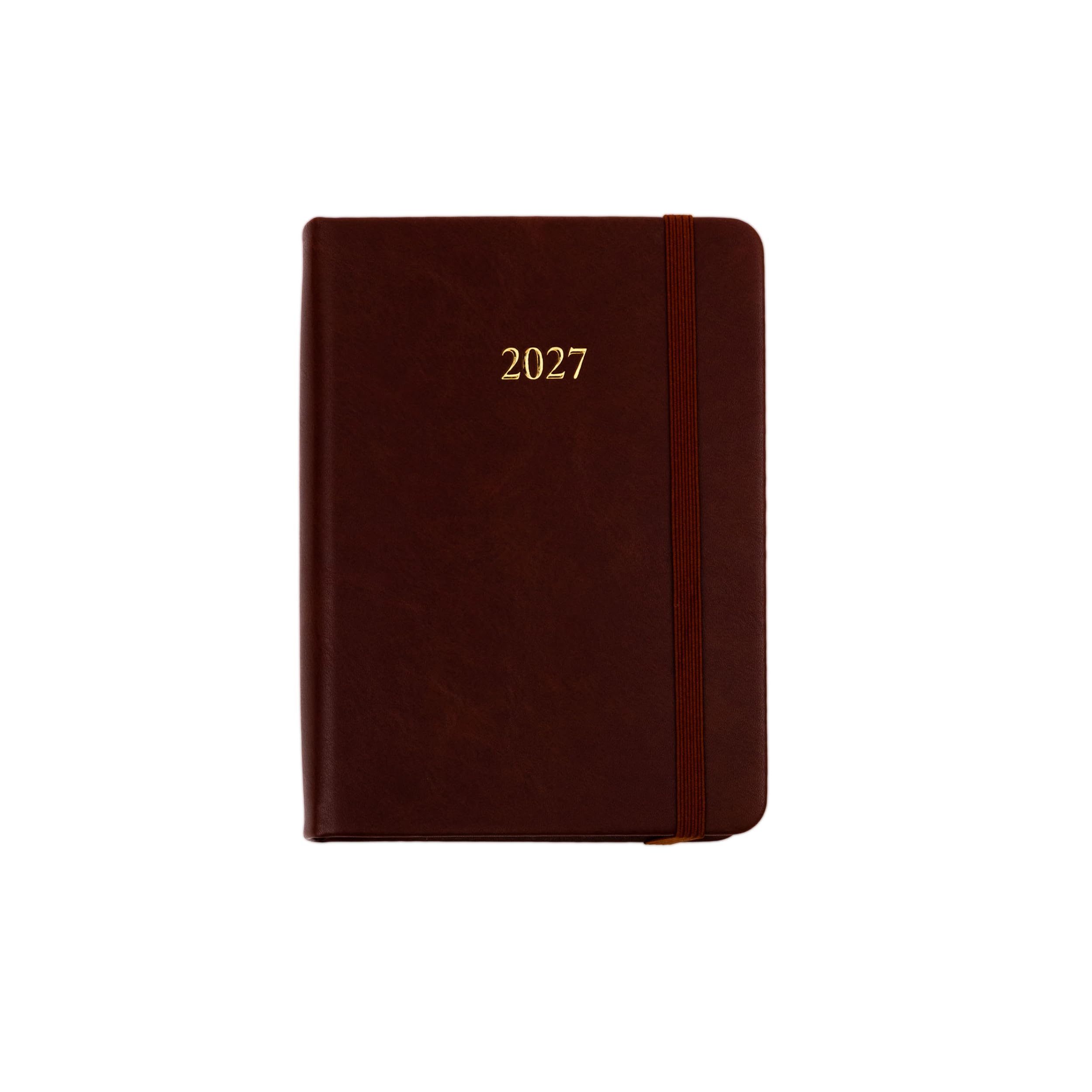 Wykeham's Executive 2027 Daily Journal Planner – UK Public Holidays & Format – Personalisation Available (Conker, A6) — image 1