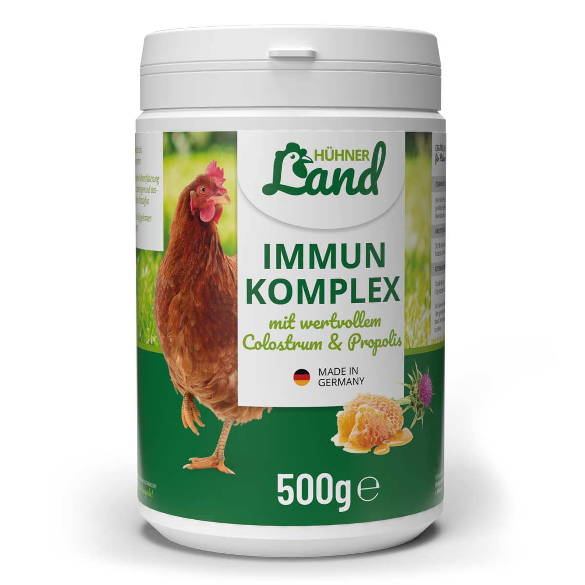 HÜHNER Country Immune Complex 500g pour Poulets, Poussins & volailles I complément Alimentaire pour Poulets, Aliments pour volailles avec levure de bière I Booster immunitaire pour Poulets HÜHNER Country Immune Complex 500g pour Poulets, Poussins & volailles I complément Alimentaire pour Poulets, Aliments pour volailles avec levure de bière I Booster immunitaire pour Poulets