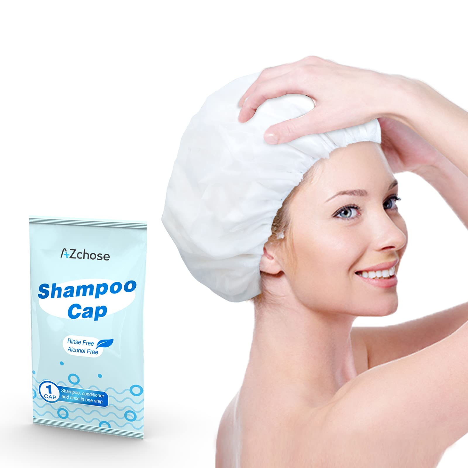 Buy AZchose No Water Shampoo Caps Disposable 12 pack RinseFree Shampoo