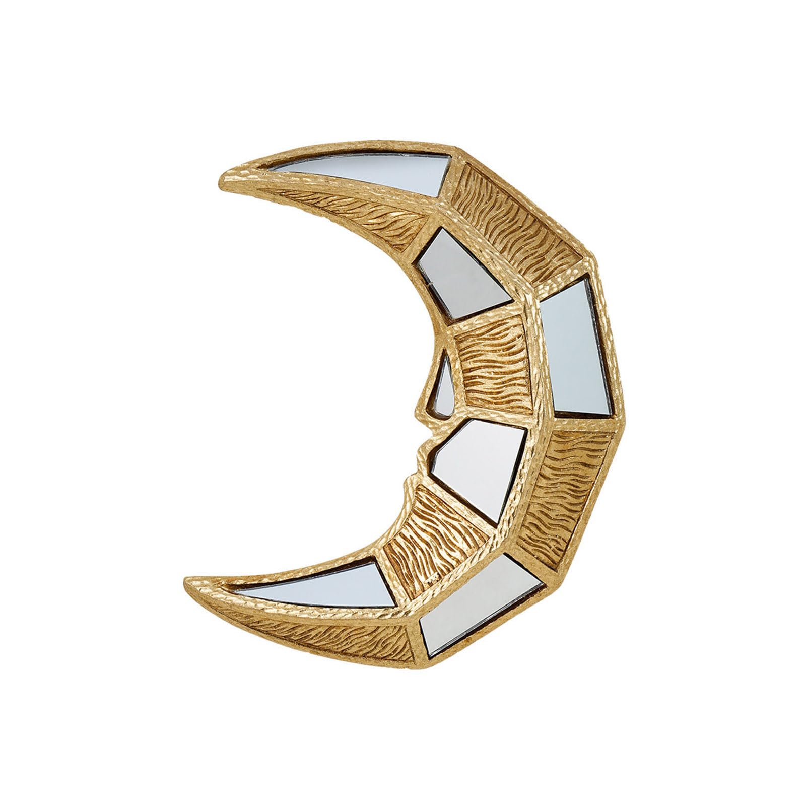 Oxxggkao Multicolor Metal Crescents Statue Moons Mirrour Wall Decors, Wall Mounted Mirrour Decorative Hanging Mirrours For Offices Home Decors Crescents
