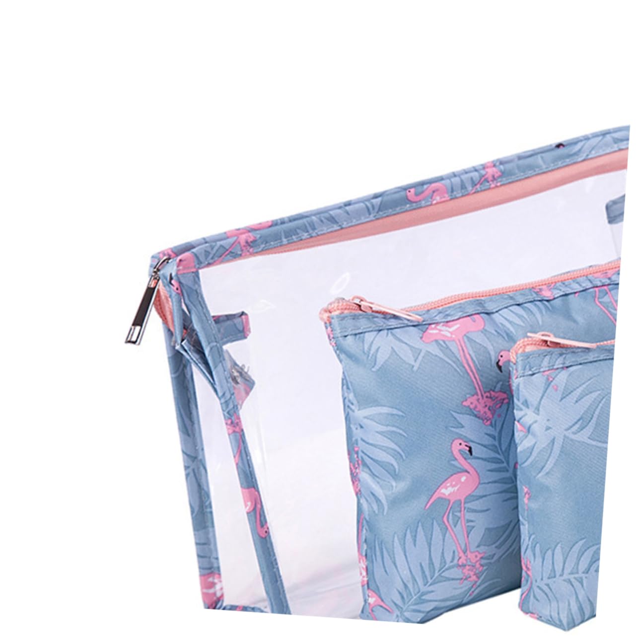 LIFKOME 6pezzi Borsa Da Viaggio Per Cosmetici Da Pochette Con Stampa Fenicottero Per Make-up e Della Ampio Spazio Di Archiviazione Per Necessità Personali