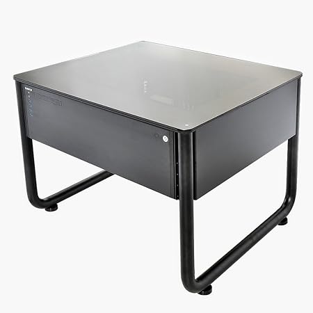 Lian Li デスク型pcケース 強化ガラス天板仕様 Dk Q1x フルブラック Lianli