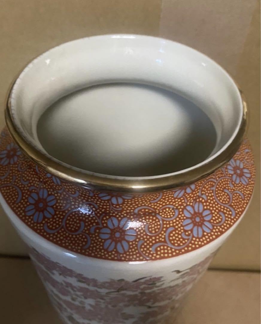 Amazon.co.jp: 有田焼 幸山窯 草花鳥 花瓶 年代物 品 : ホーム＆キッチン