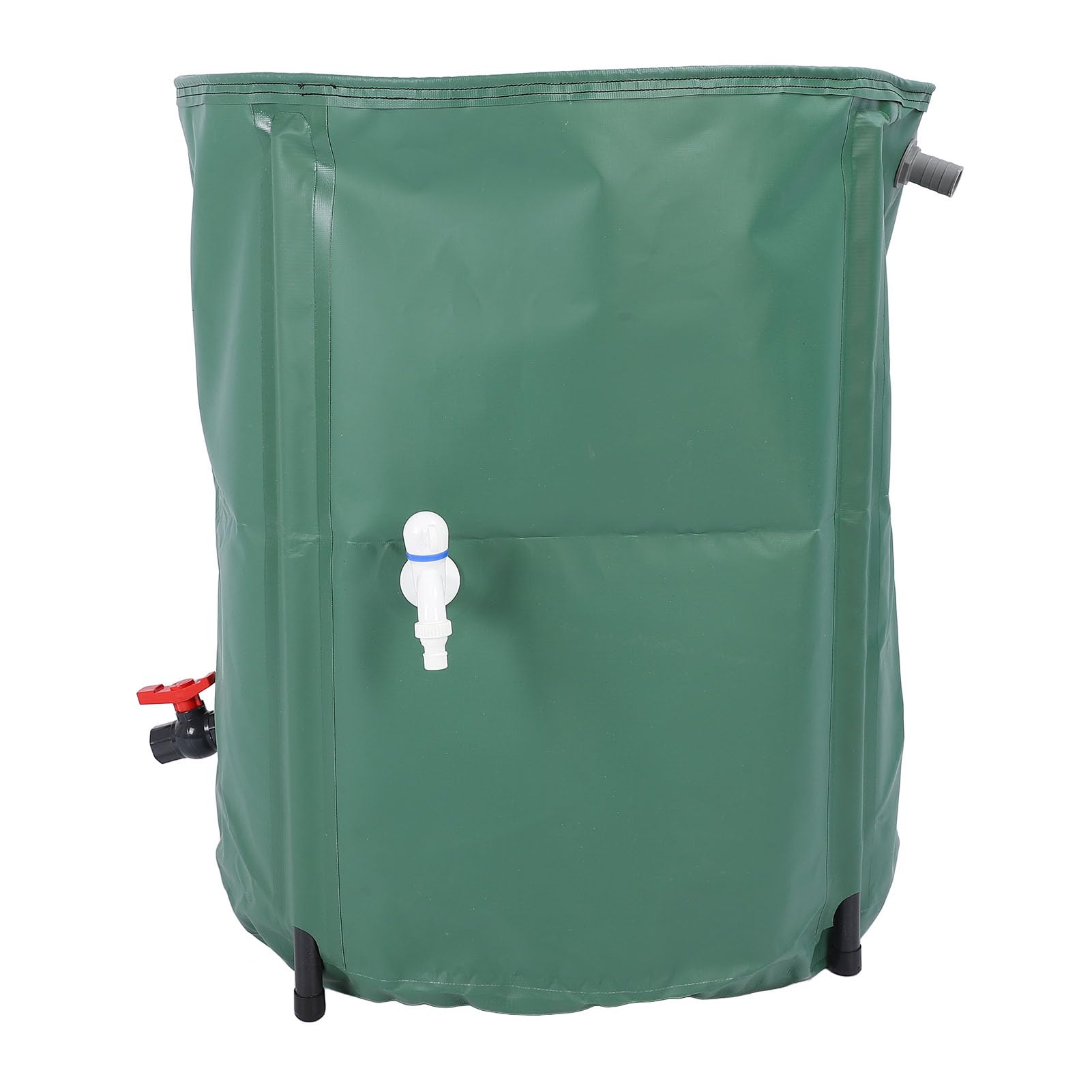 Generic Barile di Pioggia in PVC da 200 Litri con Aste in Fibra di Vetro Serbatoio Stabile di Acqua Piovana per Giardino