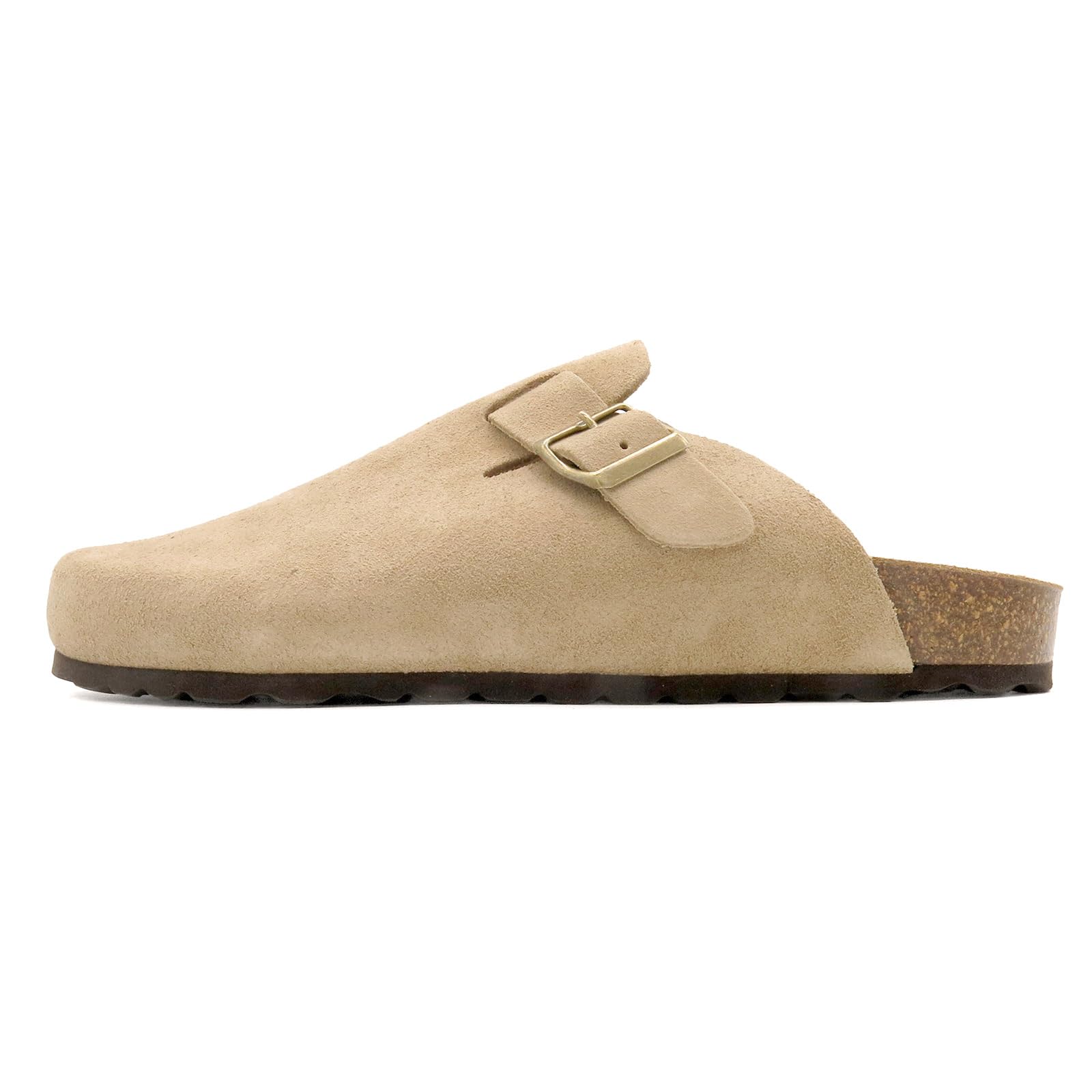 CASUAL Sabots en cuir pour homme - Chaussons confortables avec semelle en liège et semelle intérieure - Fabriqué en Espagne