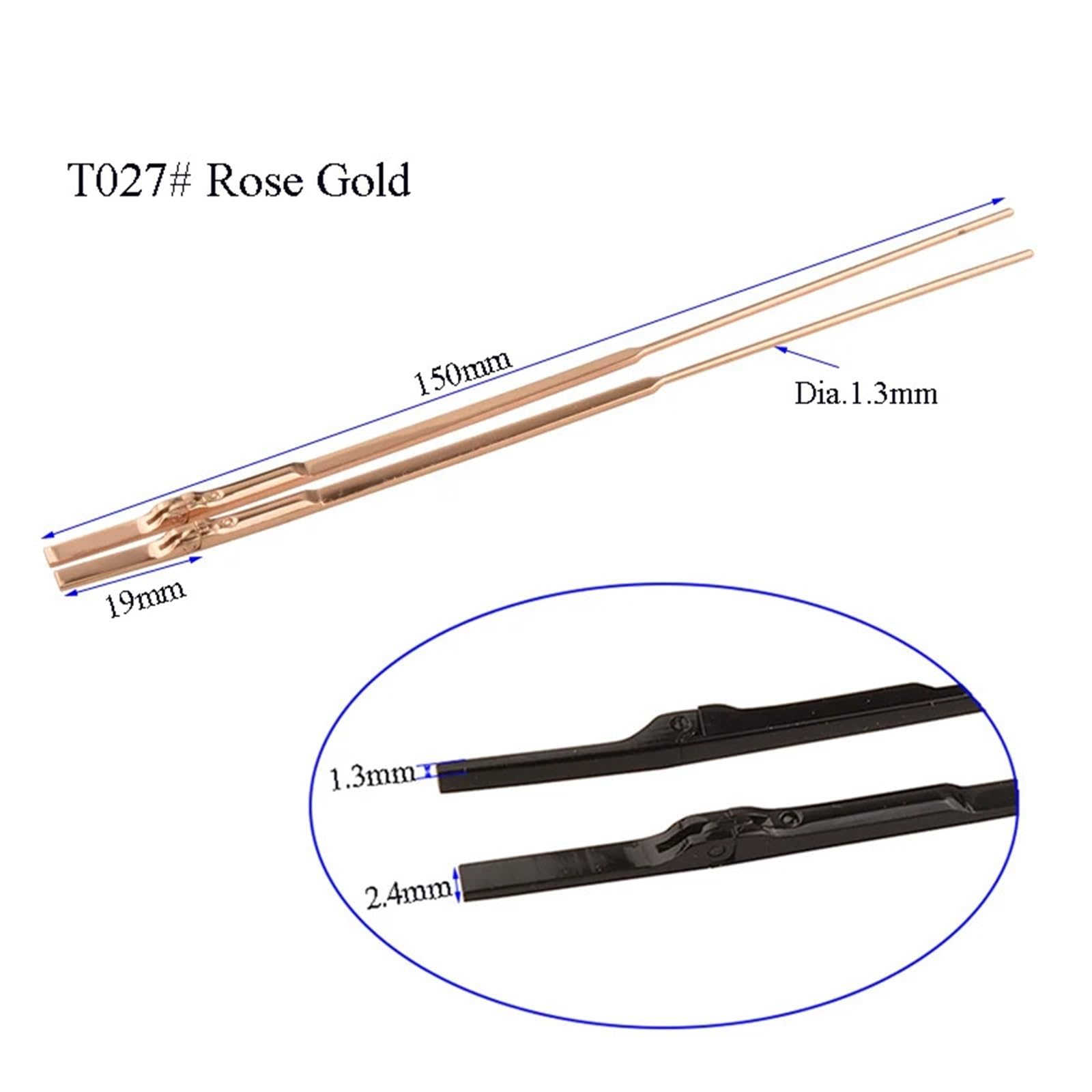 10 par Sprężynowe metalowe nóżki do okularów o szerokości 2,4 mm akcesoriów naprawy T27(T27 Mix Color)