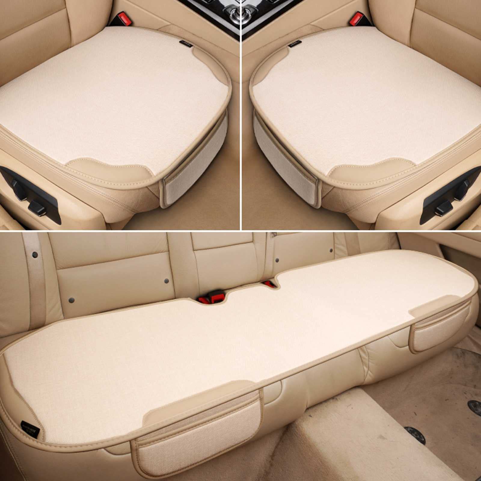 Amazon.co.jp: 車用 3枚組 カーシート カバー セット シートクッション 