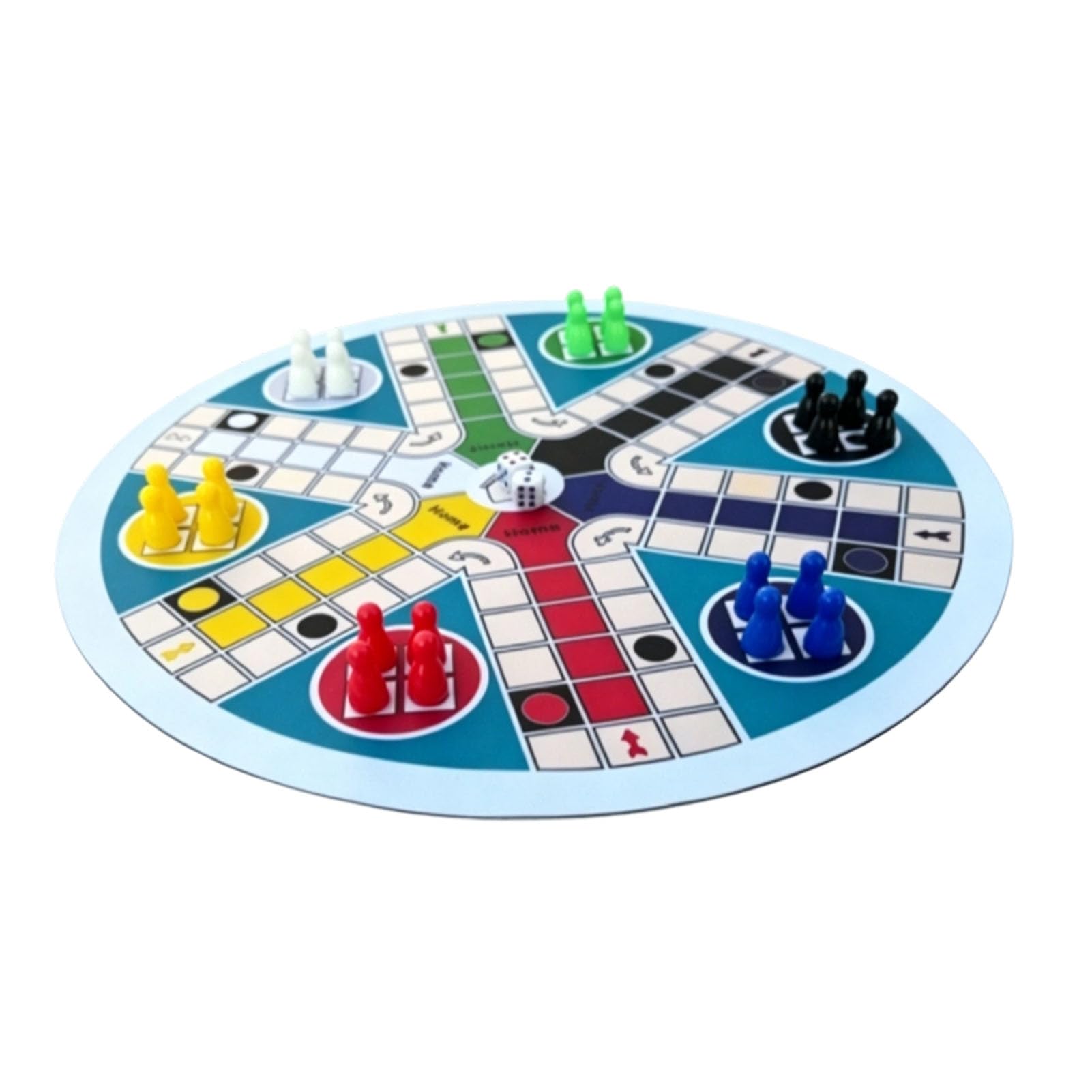 ARTOCT Ludo Board Game Set, 35cm Diameter for 6 Players (Height 0.91 Inch