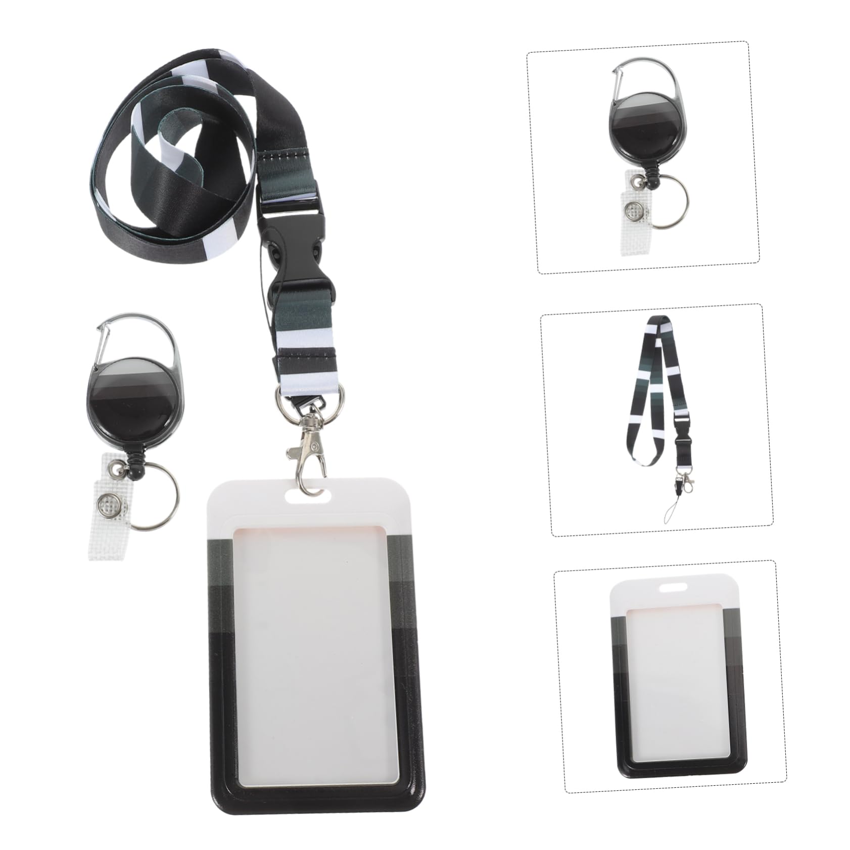 HOMSFOU 3 Stück Thermalübertragungszertifikat Set schützend für hart Schulkartenhalter Schutz schlüsselanhänger multifunktionaler Kartenhalter Namenskartenetui Polyester