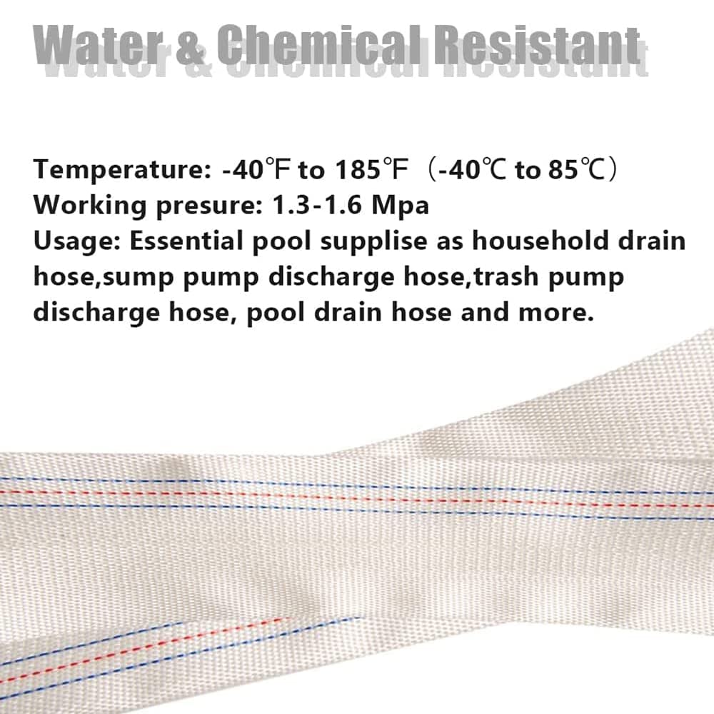 Tubo Flessibile Di Scarico Da 1 Pollici Lay-Flat Con Raccordi In Alluminio Morsetti 30m Fuoco Tubo Acqua Con Connettore Rapido Accoppiatore Adatto Casalingo Agricolo Giardino Trasferimento Acqua