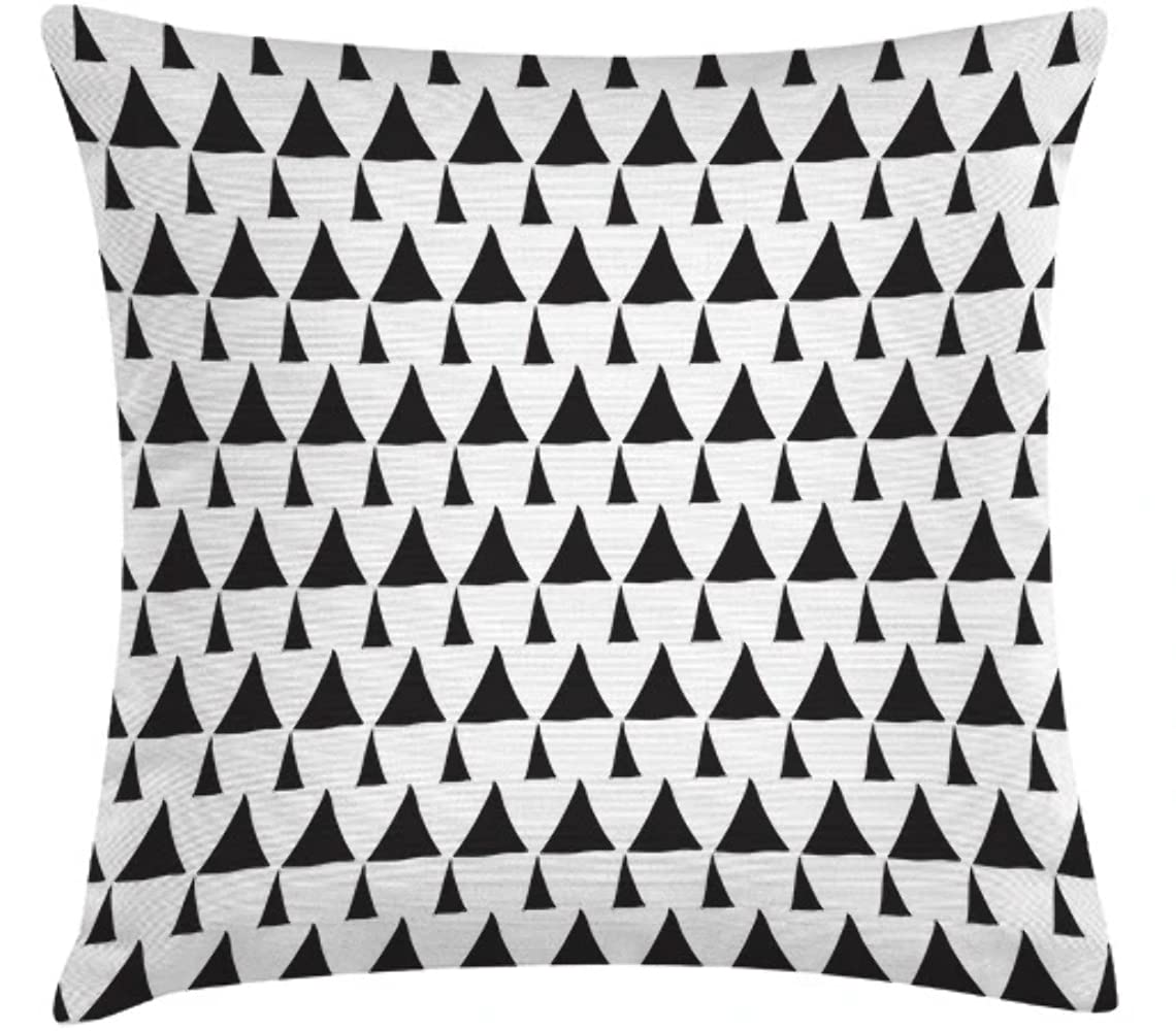 Tak Design Pillow, Cotton, White/Black, 45mm X 45mm X 2mm