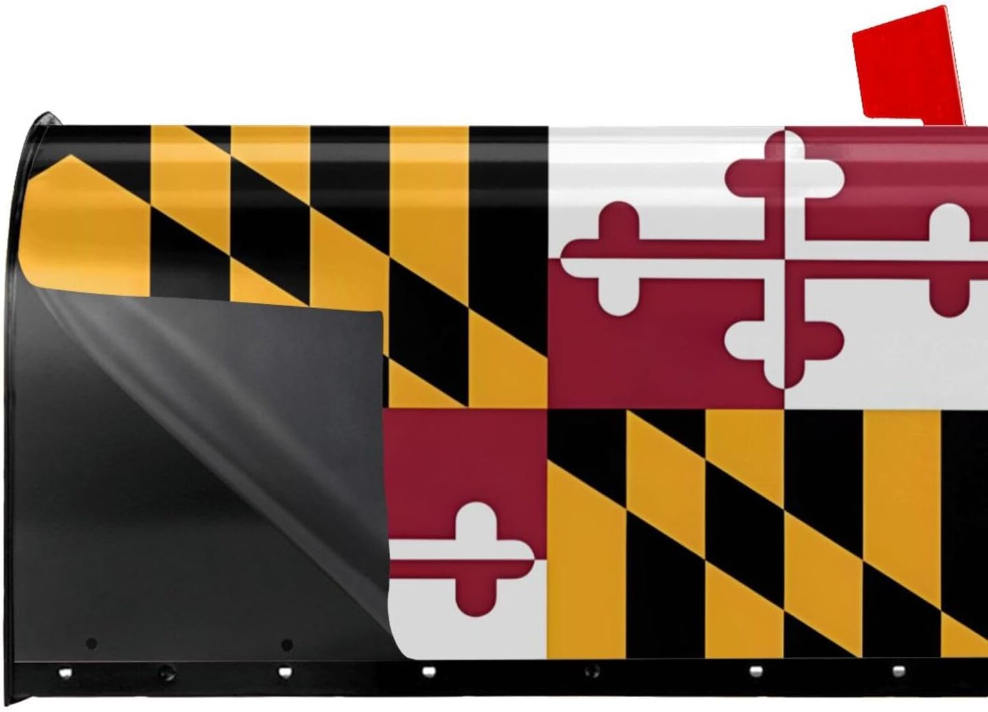 Flag of Maryland Print Magnetic Mailbox Cover - Decorative Seasonal Outdoor Mailbox Wrap Mailbox Accessory for Standard & Large US Mailboxes (21×18 in / 25.5×21in)