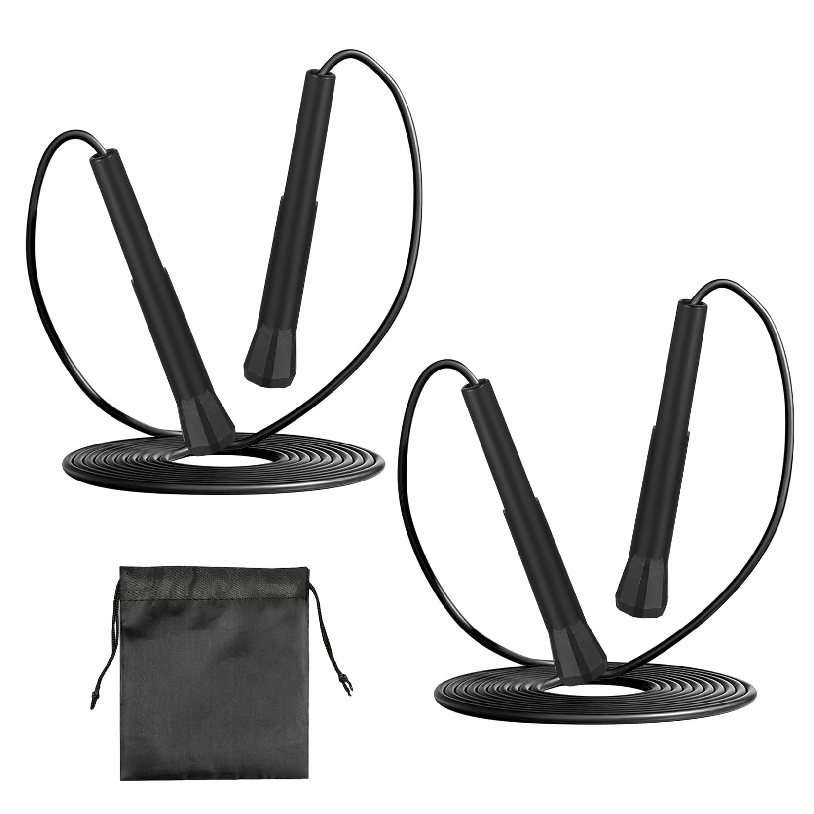 Corda Per Saltare Euqvunn 3 Metri - PVC Rinforzato, Regolabile, Con Borsa, Per Fitness E Boxe - Foto 4