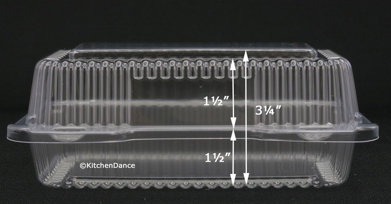Clear Plastic Hinged Take Out Container 8 x 4#PXT395 (25)