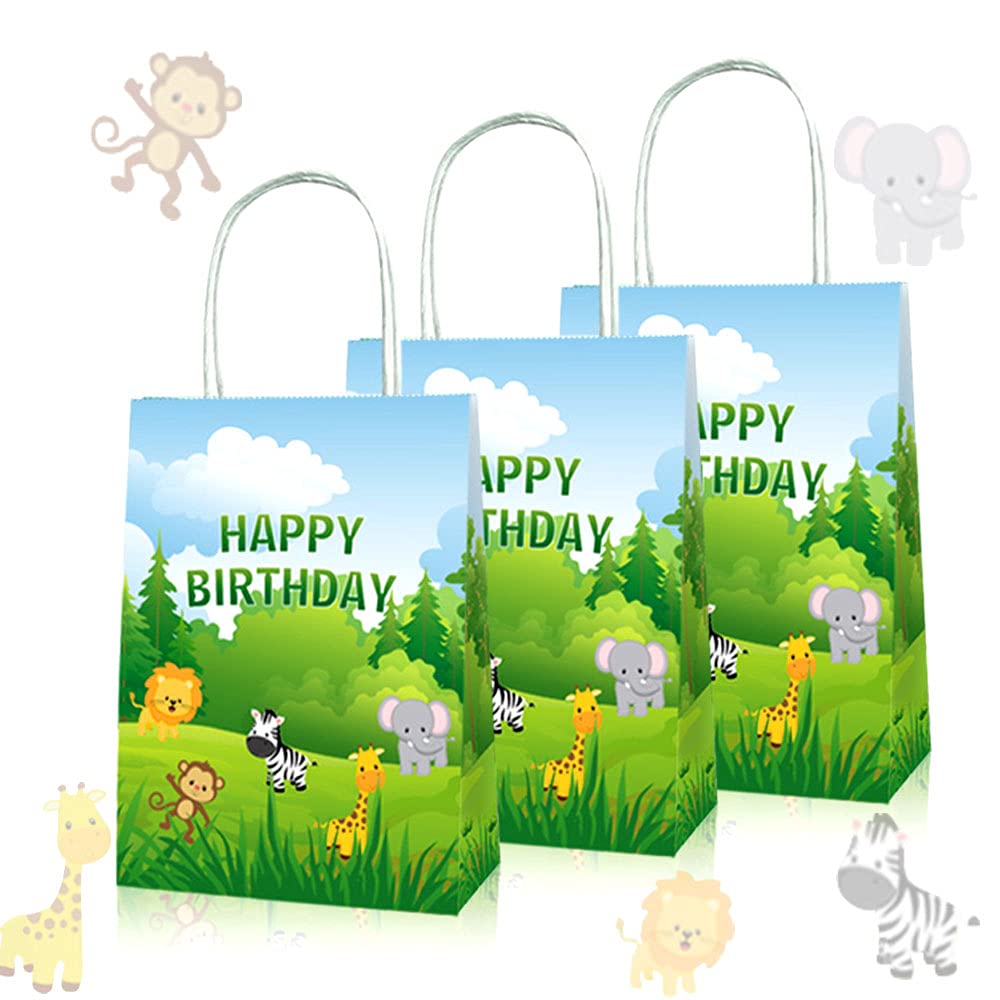Buy 12 PCS Jungle Party Favor Bags Jungle Bakery Packaging Bags Safari