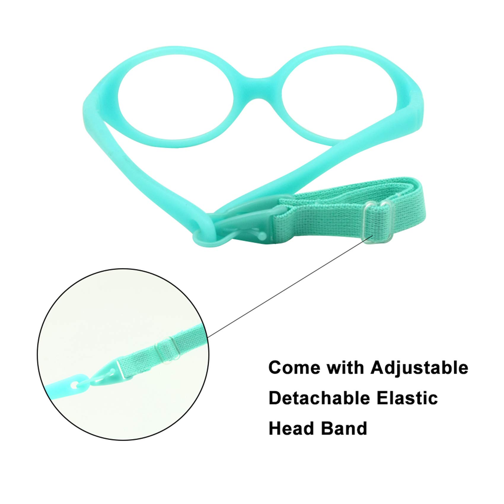 No souple vis filles lunettes taille 41/15 avec cordon, garçons lunettes & sangle, Baby lunettes pliables Safe 0-1 ans