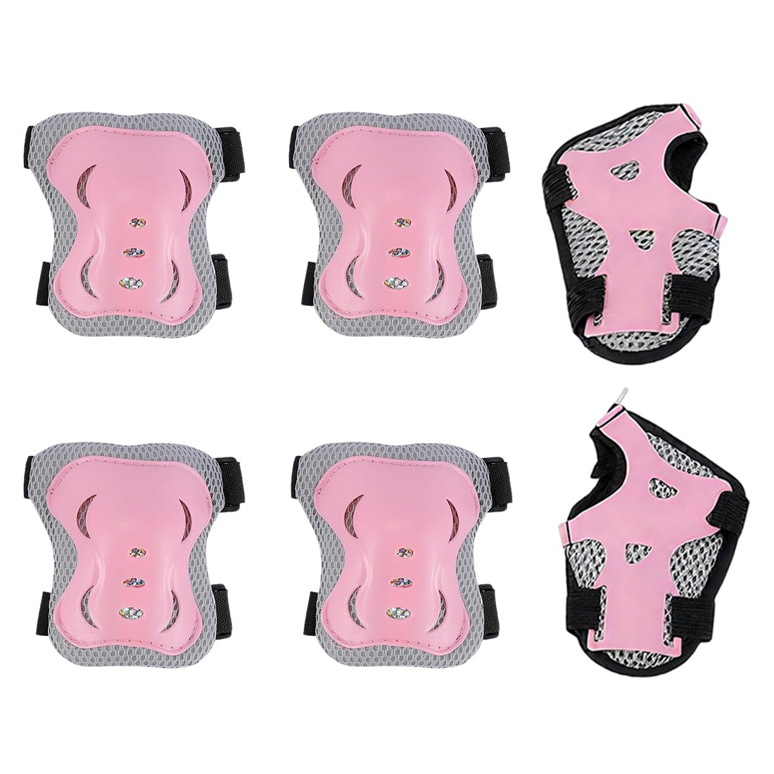 IKOPFLN Ensemble de 6 pièces Protection Roller Enfant Fille - Genouillères - Protection Skateboard Enfant Scooter Inline Skate