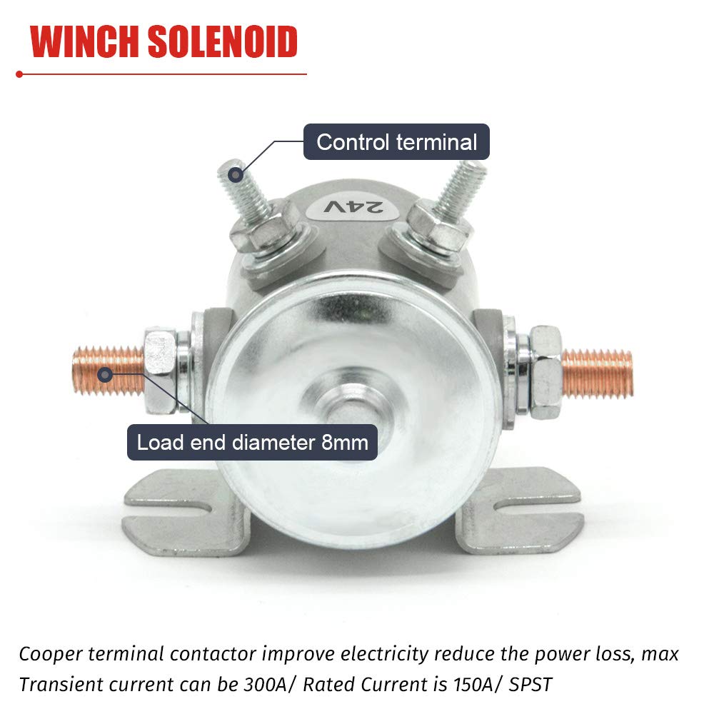 CONTINUOUS DUTY SWITCH RELAY SOLENOID FITS 24 VOLT 4-TERMINAL - Foto 2