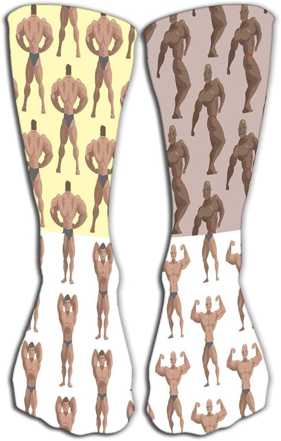 JACARTER PUSAUL Men's Women Socks High Graduated Casual Socks 19.7