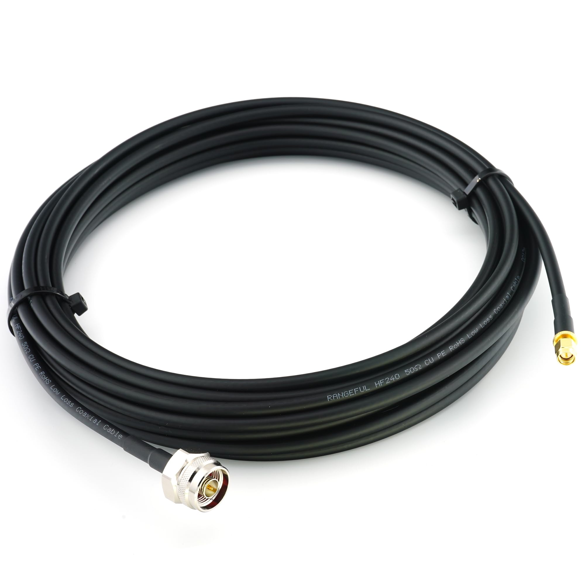 5m SMA Male to N Male Hex/Knurl Head Coaxial Cable – HF-240 Bare Copper 50ohm Extension Coax – LTE GSM 3G 4G 5G Mobile Signal Router Antenna – 0.3m 0.5m 1m 2m 3m 5m 7m 10m 12m 15m