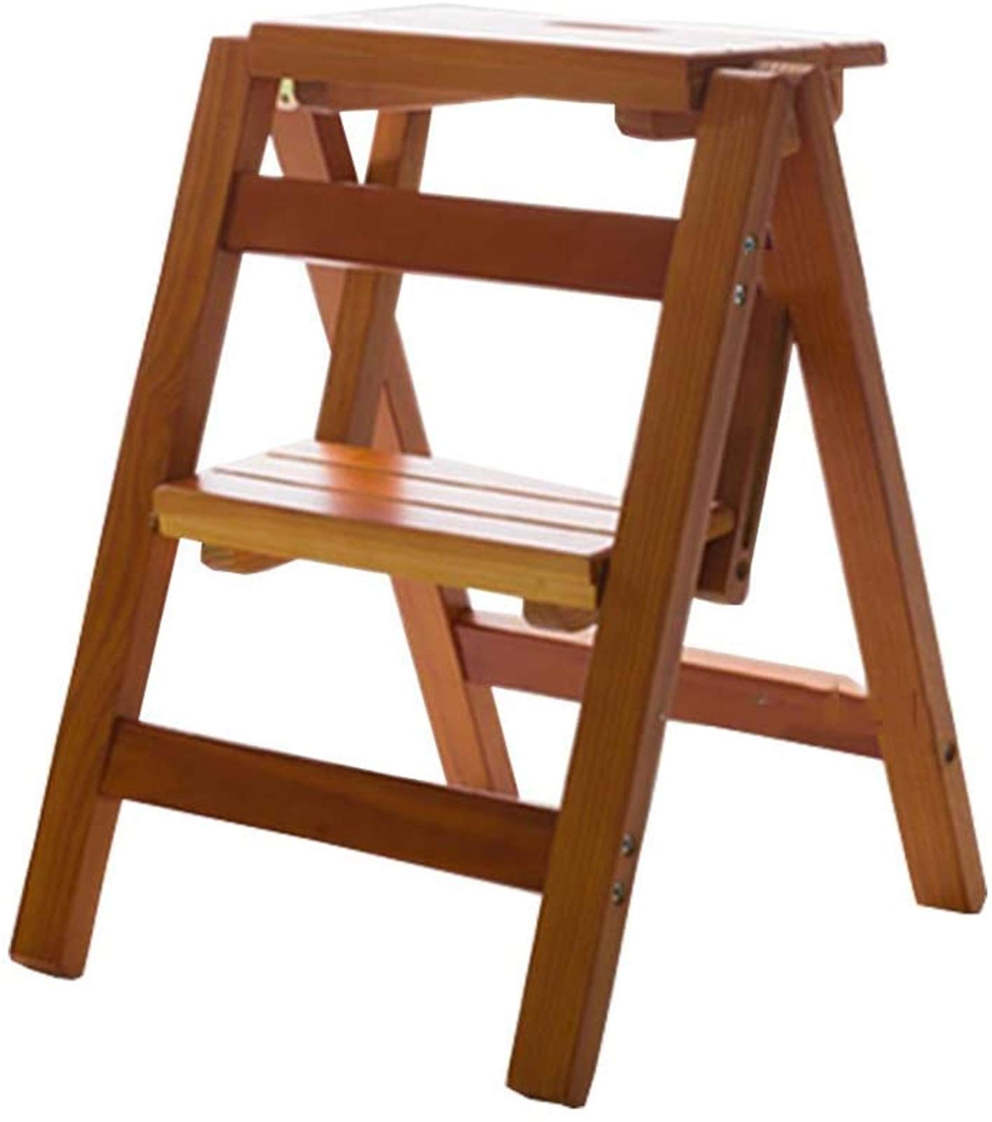 Tabouret 2 marches en bois idéal pour la bibliothèque et la cuisine
