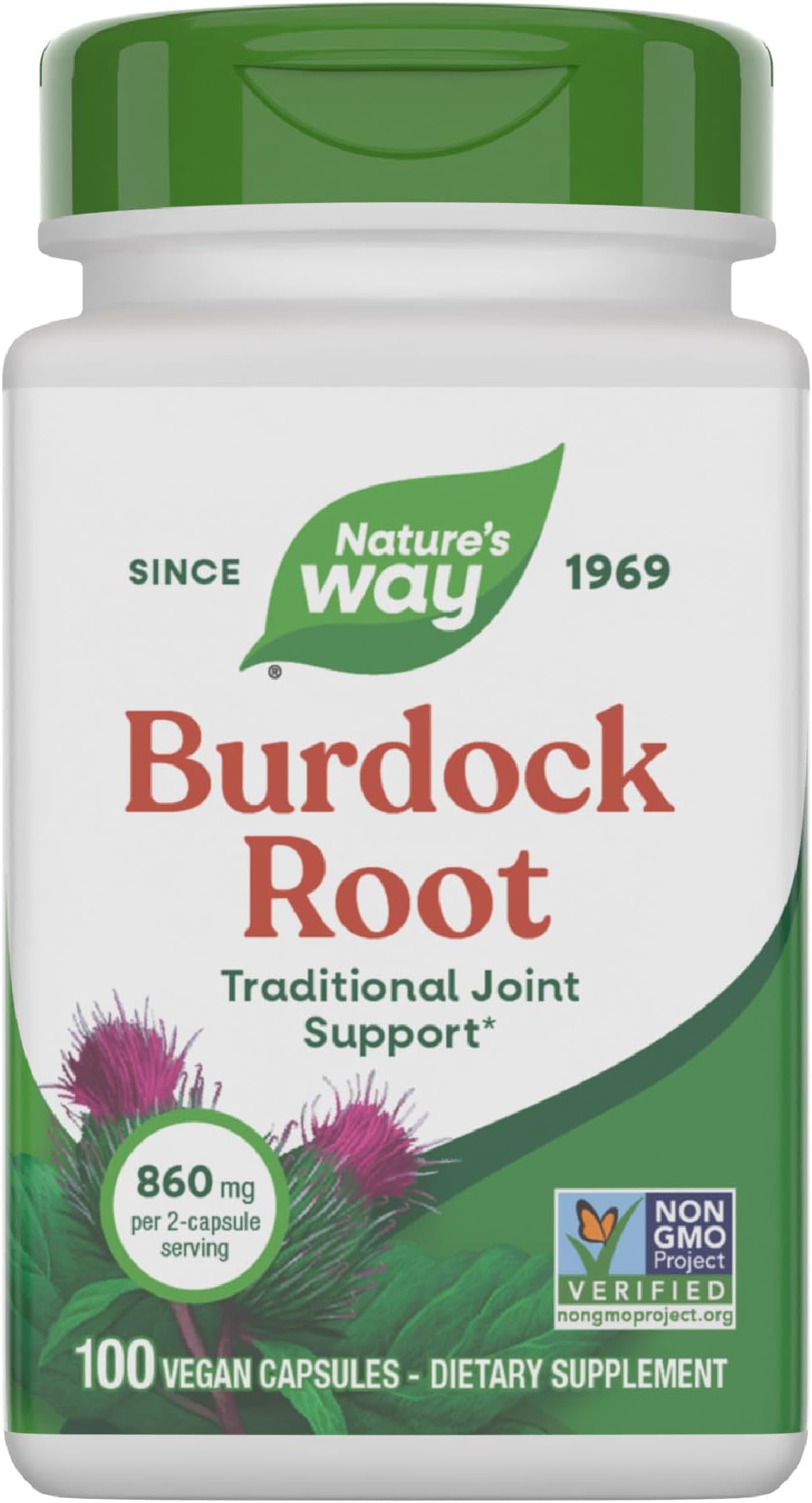 Nature's Way, Burdock Root, 100 Veg Capsules