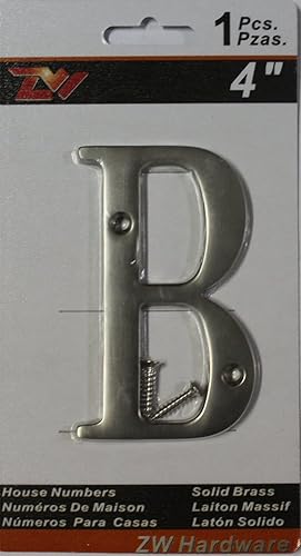 Miniatura 10 de ZW Hardware B100 - Símbolo de casa chapado en níquel mate (latón macizo, 4 pulgadas)