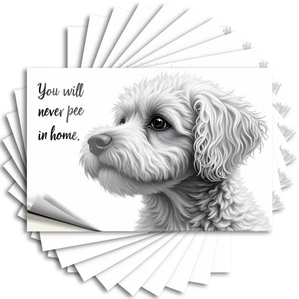 Bumper Necessities Easy Apply | Never Pee in Home: A Dog's Promise Autumn Hard Peel and Stick(8X12CM)