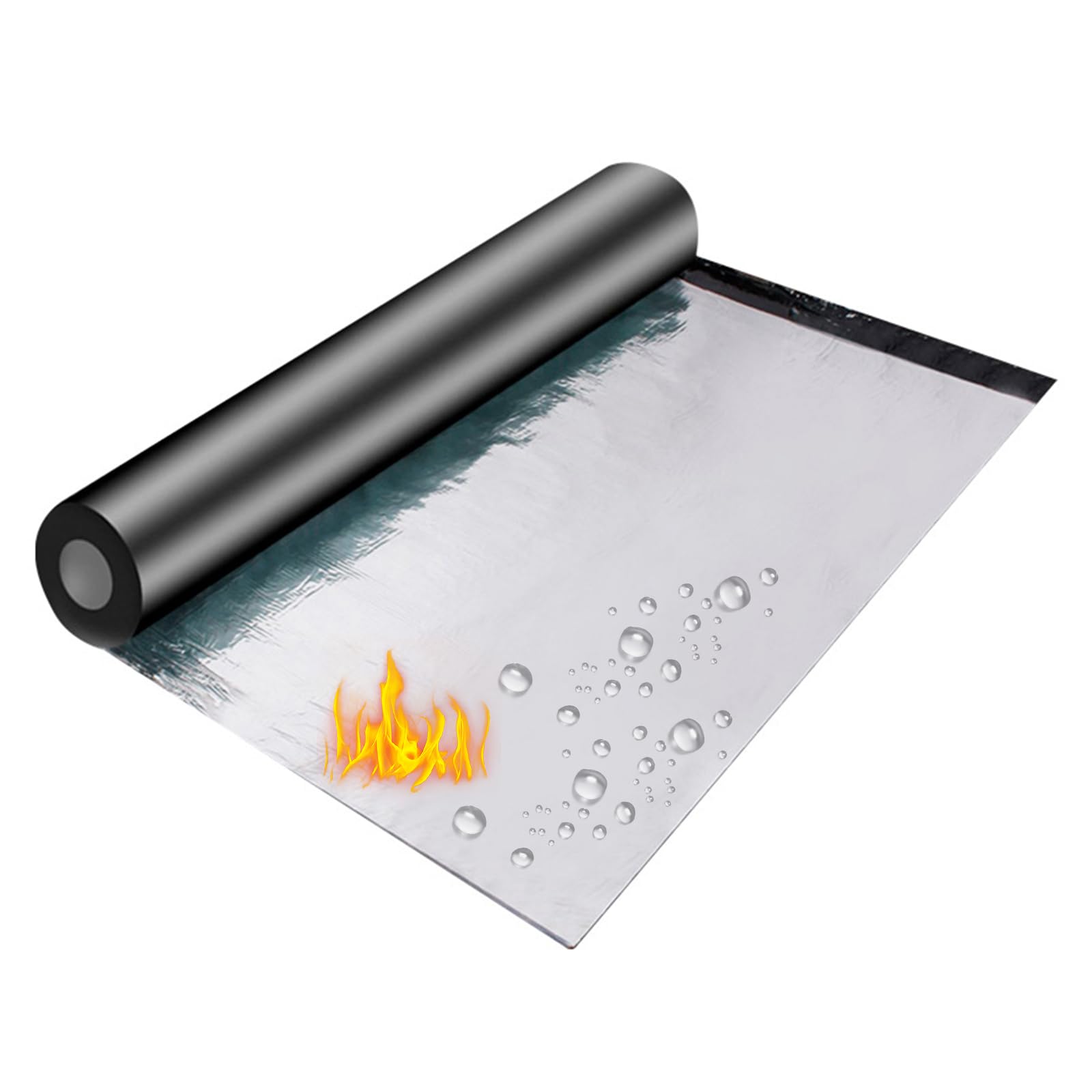 Cinta reparadora para tejas de asfalto Fieltro autoadhesivo paras techos de cobertizos Rollo protector impermeable para techos des 1,5 mm des grosor Cinta dees aluminio,30×1000cm