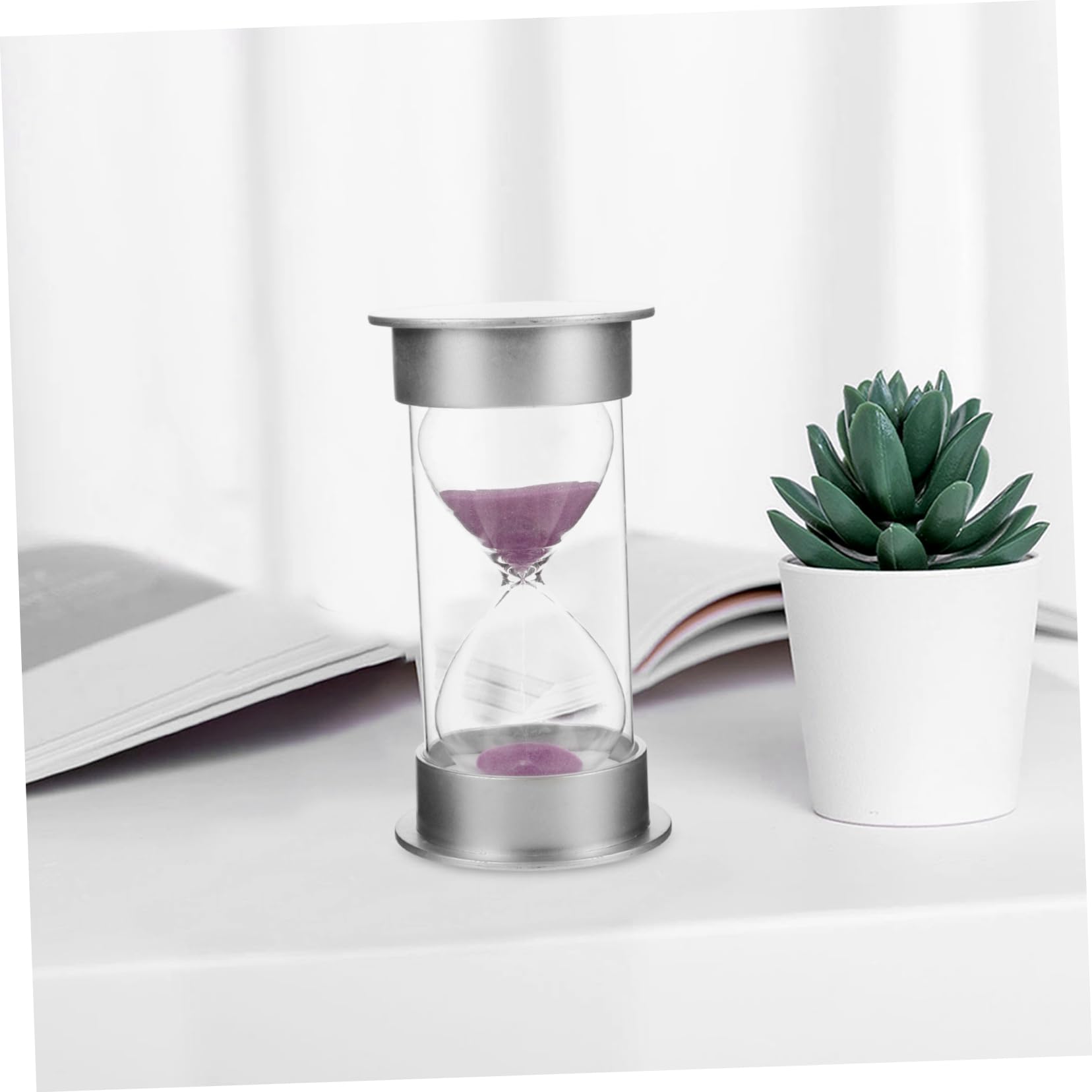 POPETPOP 4 Ensembles Horloge De Sable Décorative De Bureau Minuterie De 20 Minutes Minuterie De 20 Minutes Décoration De Sable Décoration De Maison Verre Borosilicate 2 pièces * 4