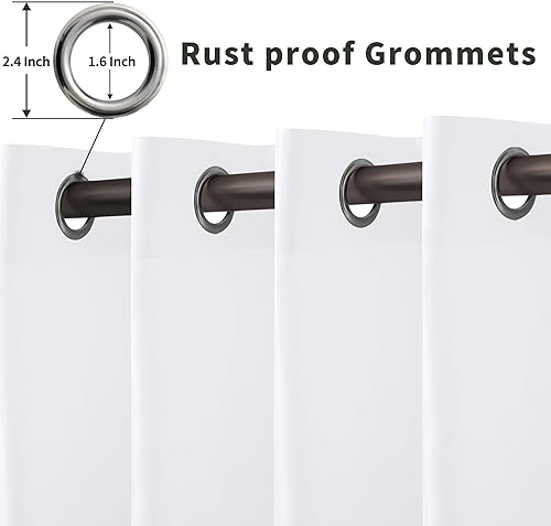 Miniatura 2 de OutdoorLines Cortinas impermeables para interiores y exteriores para patio Panel de cortina de privacidad y bloqueo solar con ojales, resistente a