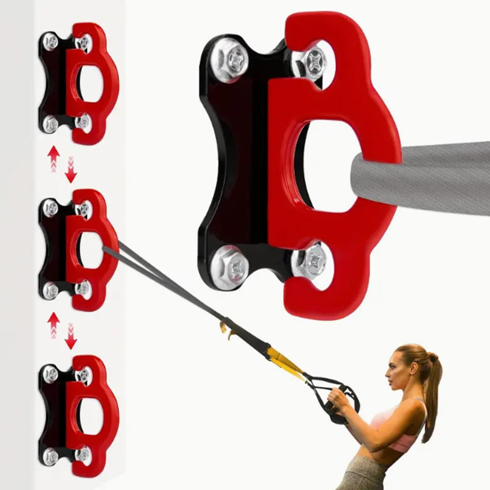 Bande Elastiche A Parete Heavy Duty 3 Pezzi | Gancio a Parete con Cinghie di a Corpo Libero Bande Elastiche per Esercizi con e Yoga