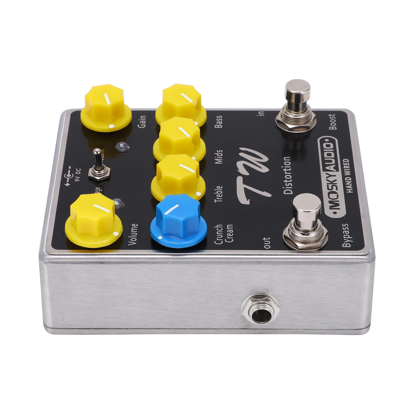 Pedale Effetto per Chitarra Distorsione Ad Alto Guadagno True Bypass per Musicisti Black Metal Regolabile 1 X