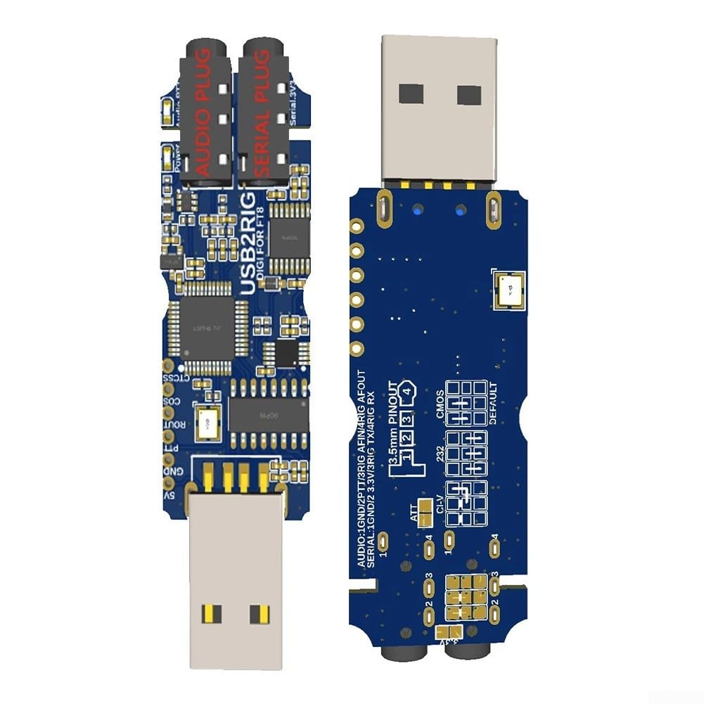 Interfaccia in modalità digitale per Yaesu FT-817 FT-818 con codec audio integrato, scheda audio USB per flDigi WSJT-X, controllo TTL/232 PTTT, riduzione del rumore per prosciutto