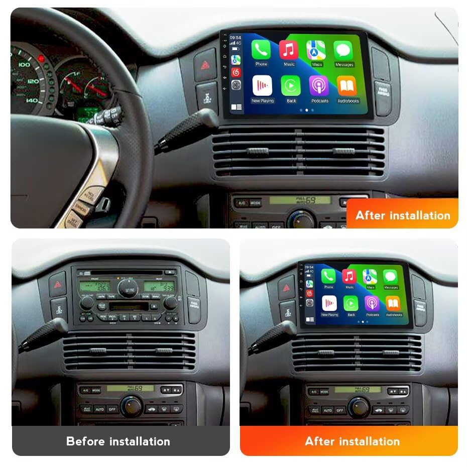 Radio for Honda Pilot : 8Core 4+64GB Stereo for Honda Pilot 2003-2005 Radio Upgrade Dash Kit, 9